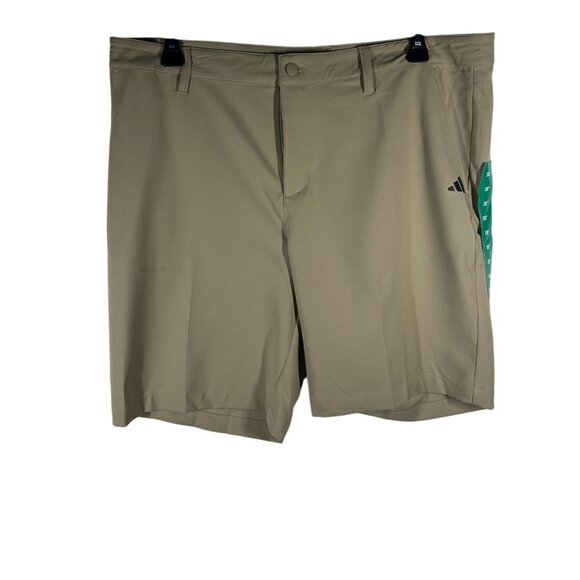 Adidas Golf‎ Hemp Shorts Men's Size 38 Tan Polyester NEW - Picture 1 of 9